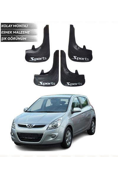 SONİKON LİNE Hyundai I20 2008-2011 Compatible Sports Written 4-Piece Mudguard Mudguard Dust Cover Modified
