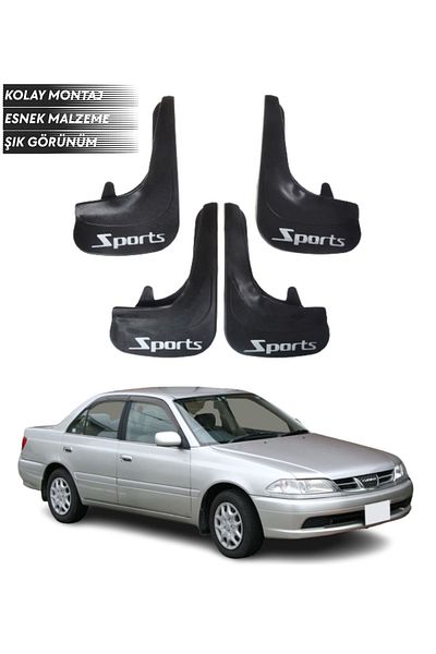 SONİKON LİNE Toyota Carina Compatible Sports Written 4-Piece Fender Mudguard Dust Cover Modified