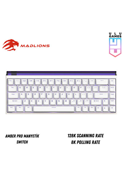 ULUGAMES Madlions Nano68 Hall Effect Rapid Trigger (Manyetik Switch) 8000 HERTZ Mekanik Klavye