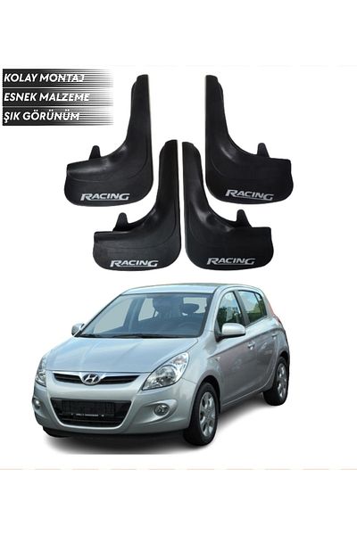 SONİKON LİNE Hyundai I20 2008-2011 Compatible Racing Written 4-Piece Mudguard Mudguard Dust Cover Modified
