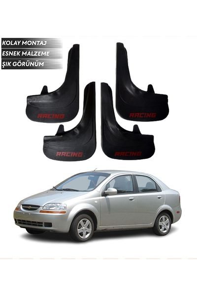 SONİKON LİNE Chevrolet Kalos Sd Compatible Racing Written 4-Piece Fender Mudguard Dust Cover Modified