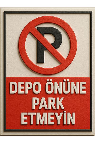 sıradışıhediyem Metal park is not made warning sign 20x30 cm back has double-sided tape