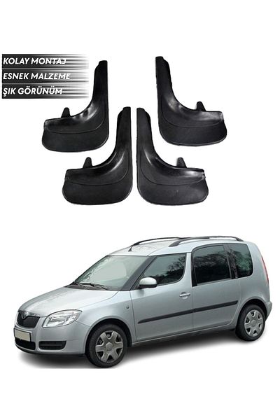 SONİKON LİNE Skoda Roomster Compatible 4-Piece Mudguard Mudguard Dust Cover Modified