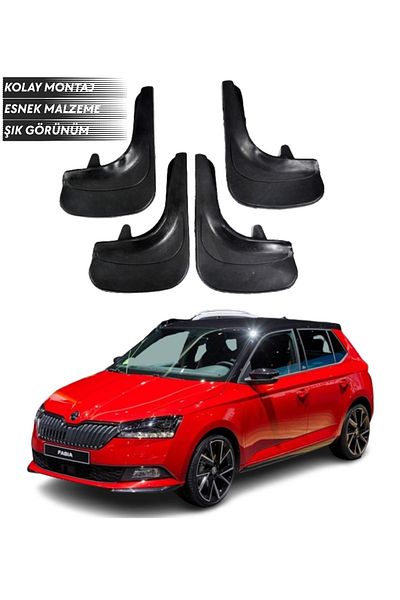 SONİKON LİNE Skoda Fabia Compatible 4-Piece Fender Mudguard Dust Cover Modified