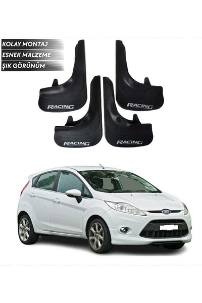 SONİKON LİNE Ford Fiesta 2010-2017 Compatible Racing Written 4-Piece Mudguard Mudguard Dust Cover Modified