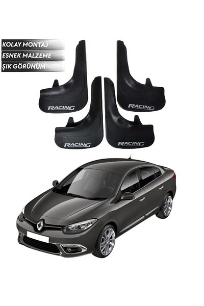 SONİKON LİNE Renault Fluence Compatible with All Cases Racing Written 4-Piece Mudguard Mudguard Dust Cover Modified