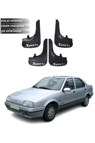 SONİKON LİNE Renault R 19 Compatible Sports Written 4-Piece Mudguard Mudguard Dust Cover Modified