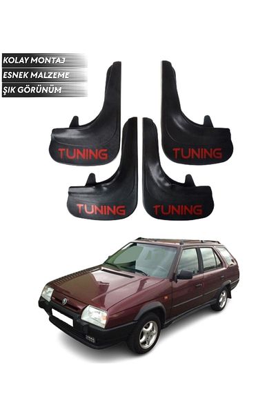 SONİKON LİNE Skoda Forman Compatible Tuning Written 4-Piece Fender Mudguard Dust Cover Modified