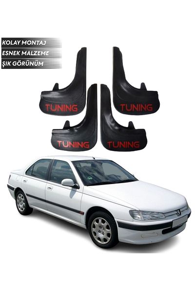 SONİKON LİNE Peugeot 406 Compatible Tuning Written 4-Piece Fender Mudguard Dust Cover Modified