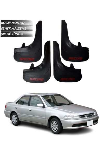 SONİKON LİNE Toyota Carina Compatible Racing Written 4-Piece Fender Mudguard Dust Cover Modified