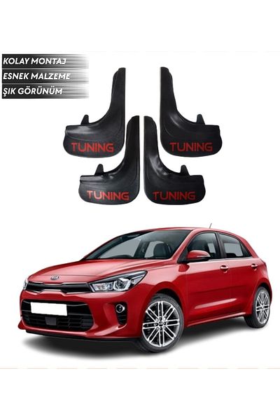 SONİKON LİNE Kia Rio 20016-2020 Compatible Tuning Written 4-Piece Mudguard Mudguard Dust Cover Modified