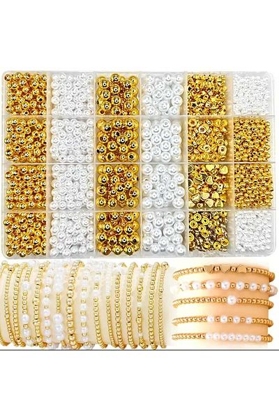 yiğit aksesuar Interrier and Pearl Bead Jewelry Bracelet Making Kit Hobby Supplies