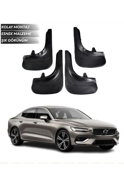 SONİKON LİNE Volvo S 60 Compatible 4-Piece Mudguard Mudguard Dust Cover Modified