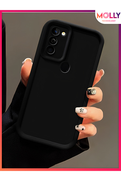 Molly Samsung Galaxy A11 İçin Siyah Kenarları Pan Silikon Kılıf