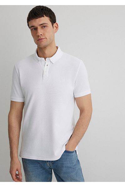 Mavi Weißes Polo-T-Shirt Slim Fit / Slim Fit 063247 -27879