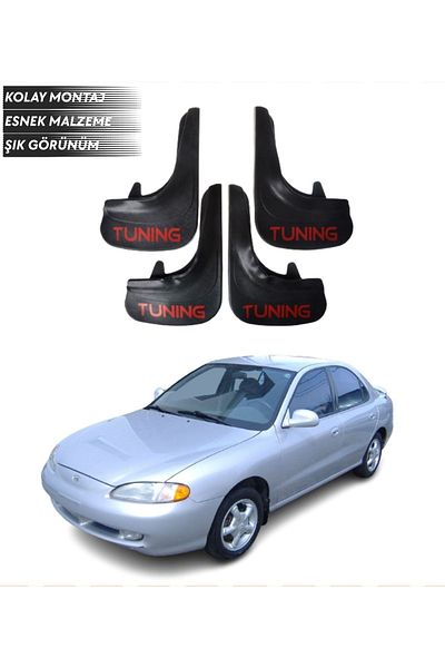 SONİKON LİNE Hyundai Elentra 1996-2001 Compatible Tuning Written 4-Piece Fender Mudguard Dust Cover Modified