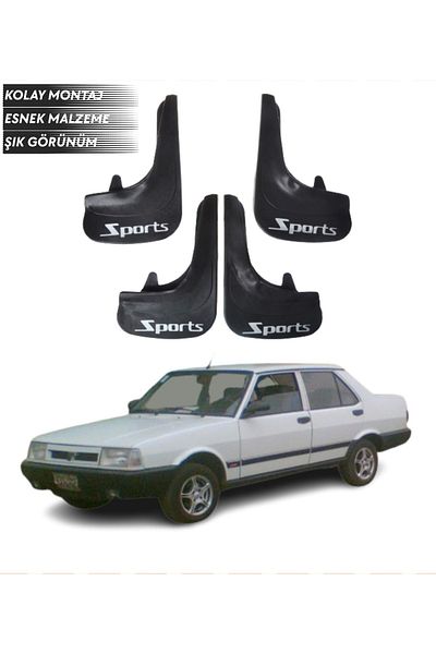 SONİKON LİNE Fiat Şahin Compatible Sports Written 4-Piece Fender Mudguard Dust Cover Modified