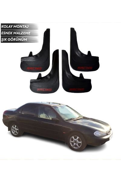 SONİKON LİNE Ford Mondeo 1997-2001 Compatible Racing Written 4-Piece Mudguard Mudflap Dust Cover Modified