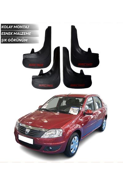 SONİKON LİNE Dacia Logan 2004-2012 Compatible Racing Written 4-Piece Mudguard Mudguard Dust Cover Modified