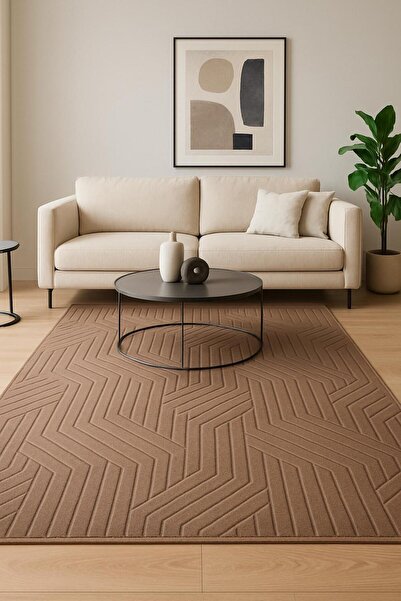 KEVLİNE Kevline Home Modern Dekoratif Halı Kaymaz Taban Yıkanabilir Salon Halısı