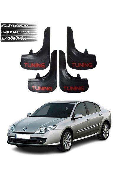 SONİKON LİNE Renault Laguna 3 Compatible Tuning Written 4-Piece Fender Mudguard Dust Cover Modified