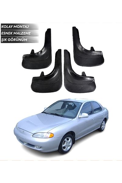 SONİKON LİNE Hyundai Elentra 1996-2001 Compatible 4-Piece Mudguard Mudflap Dust Cover Modified