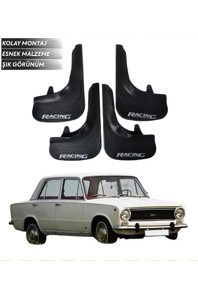 SONİKON LİNE Fiat Hacı Murat Compatible Racing Written 4-Piece Fender Mudguard Dust Cover Modified