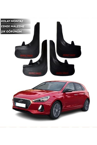 SONİKON LİNE Hyundai I30 Compatible Racing Written 4-Piece Fender Mudguard Dust Cover Modified