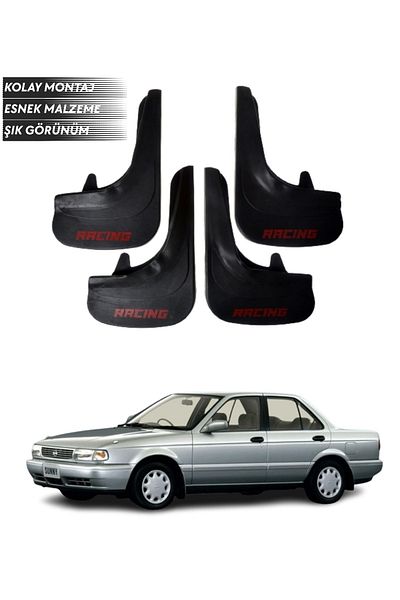 SONİKON LİNE Nissan Sunny Compatible Racing Written 4-Piece Mudguard Mudguard Dust Cover Modified