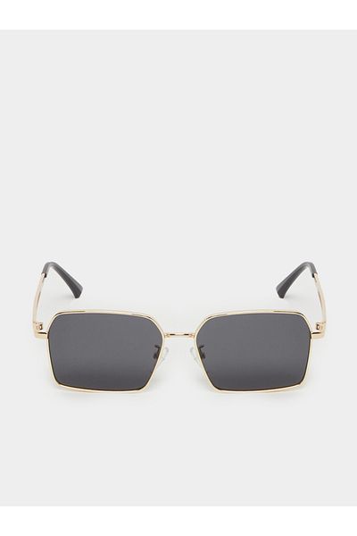 Styli Solid Lens Rectangle Sunglasses