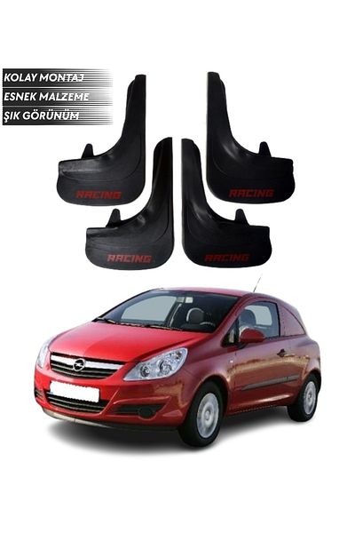 SONİKON LİNE Opel Corsa Van 2007-2014 Compatible Racing Written 4-Piece Mudguard Mudguard Dust Cover Modified