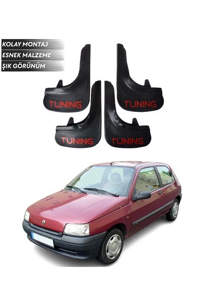 SONİKON LİNE Renault Clio 1 Compatible Tuning Written 4-Piece Fender Mudguard Dust Cover Modified