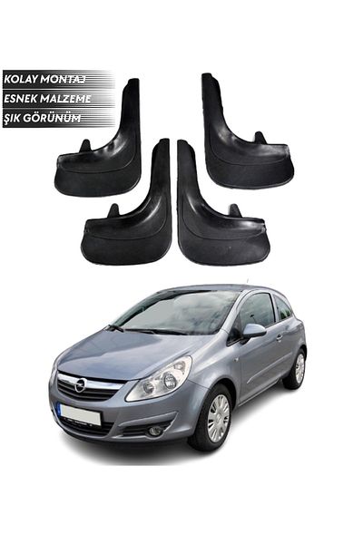 SONİKON LİNE Opel Corsa D-E 2007-2014 Compatible 4-Piece Mudguard Mudflap Dust Cover Modified