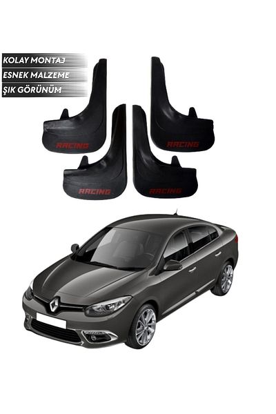 SONİKON LİNE Renault Fluence Compatible with All Cases Racing Written 4-Piece Mudguard Mudguard Dust Cover Modified