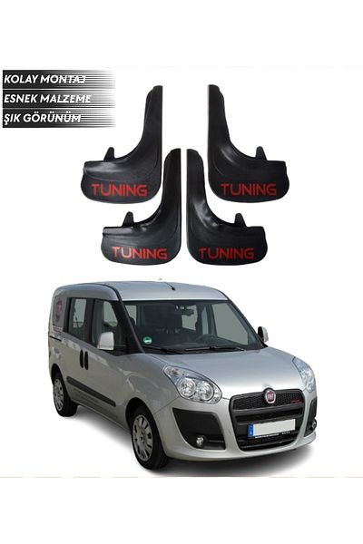 SONİKON LİNE Fiat Doblo 2 2010-2022 Compatible Tuning Written 4-Piece Fender Mudguard Dust Cover Modified
