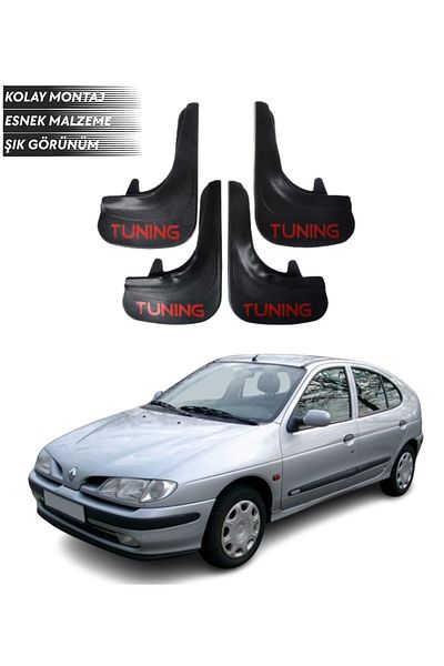 SONİKON LİNE Renault Megane 1 Compatible Tuning Written 4-Piece Fender Mudguard Dust Cover Modified