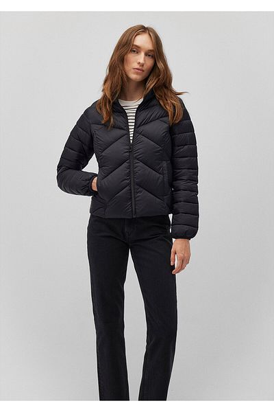 Mavi Stand Collar Black Puffer Coat 110698-900
