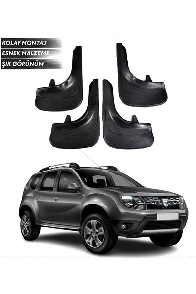 SONİKON LİNE Dacia Duster 2010-2017 Compatible 4-Piece Mudguard Mudflap Dust Cover Modified