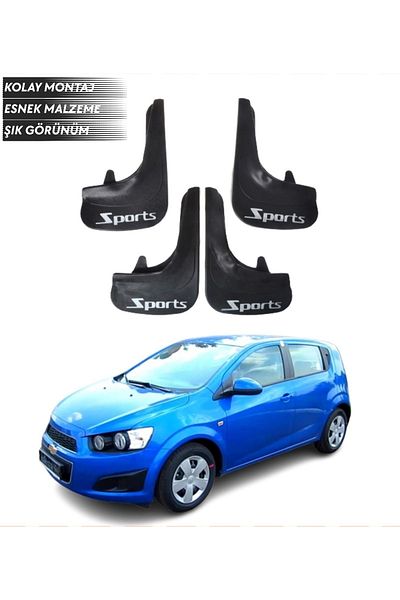 SONİKON LİNE Chevrolet Aveo Hb 2011 and after Compatible Sports Written 4-Piece Mudguard Mudguard Dust Cover Modified