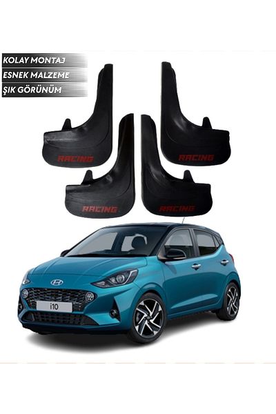 SONİKON LİNE Hyundai I10 Compatible Racing Written 4-Piece Fender Mudguard Dust Cover Modified