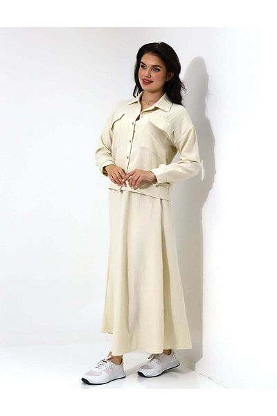 Stayele Beige Casual Two-Piece Set