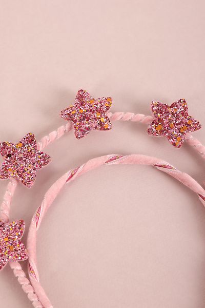 Minia Concept Kids Pink Sparkle Double Layer Glitter Starry Queen Crown