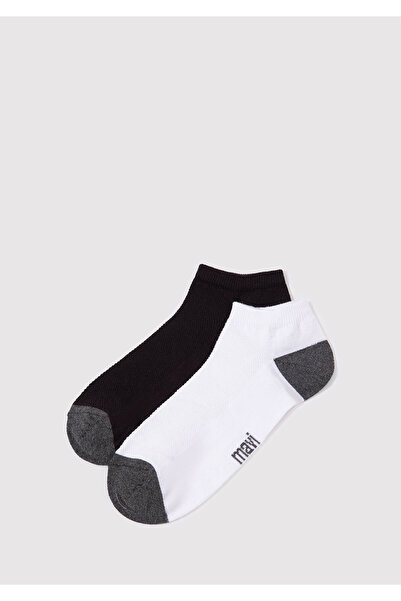 Mavi Std 2-Piece Black and White Booties Socks 092600 -900 Classic