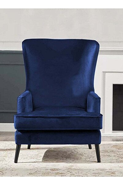 House One Velvet Royal Chair with Wingback and Arms