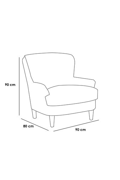 House One Side Chair|MDF swedish wood and Linen - Beige
