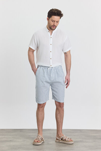 Heaven Ephesus Muslin Striped Shorts - 5050