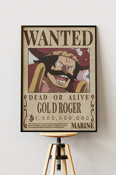 Anime Marketi One Piece Wanted Tasarımlı Çerçevesiz Poster 33x48 Boyutunda