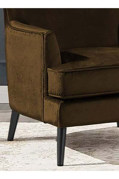 House One Velvet Royal Chair with Wingback and Arms