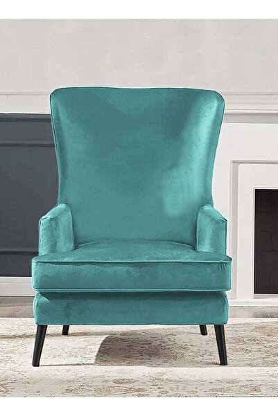 House One Velvet Royal Chair with Wingback and Arms
