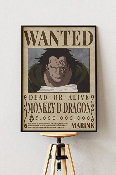 Anime Marketi One Piece Wanted Tasarımlı Çerçevesiz Poster 33x48 Boyutunda